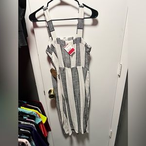 Grey and white dress